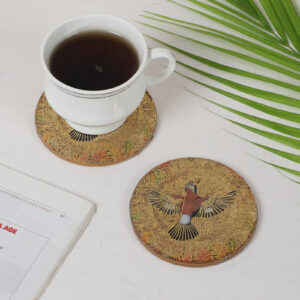Golden Wings Bird-Design Coaster (Set of 2)