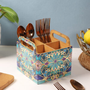Floral Fantasy Spoon & Fork Holder (1 Piece)
