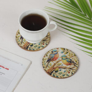Songbirds in Bloom Wooden Coaster (Set of 2)