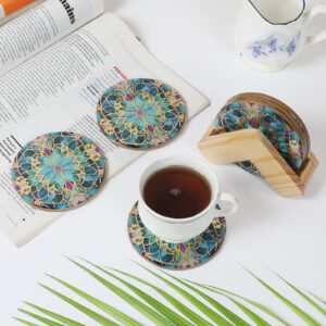 Regal Mandala Coaster with Stand (Set of 6)
