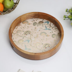 Hummingbird Garden Round Tray for Kitchen Organization - Large (1 Piece)