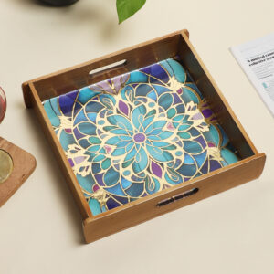Blue Blossom Art Tray - Large