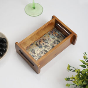 Decorative Tray | Tray For Gifting | Traditional Design | Rectangle Tray | Pine Wood Tray | Tray For Kitchen Organizer (1 Piece)