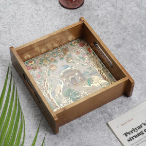 Taj Garden View Wooden Tray - Small